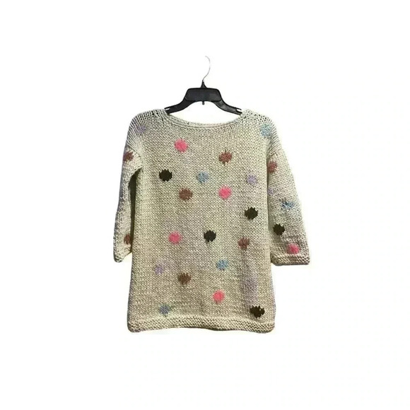 NWT ANTHROPOLOGIE Oversized VERO ALFIE LAVOISIER SWEATER Beige Neutral size XS - Picture 1 of 10